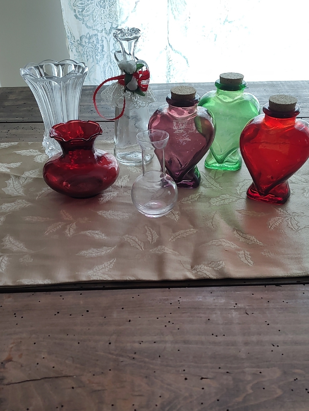 Bundle Of Seven Pieces Of Bottles And Vases